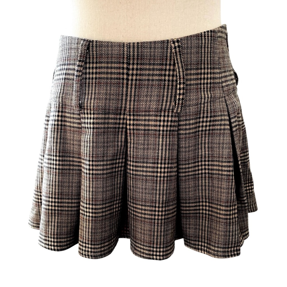 Rumored Ford Pleated Mini Skirt Heritage Plaid XS Classic Preppy Style